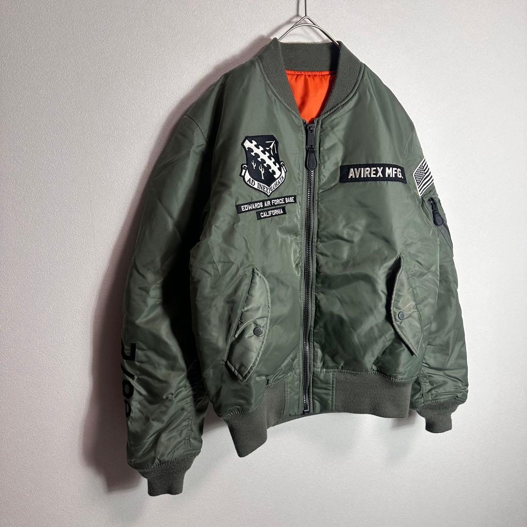 アヴィレックス　M-1 フライトジャケット　X-15 ミリタリー　ワッペン　XL