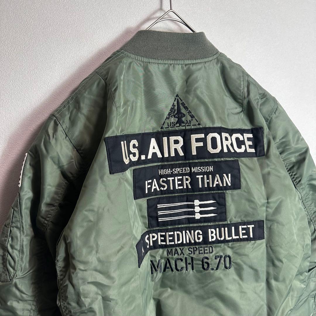 アヴィレックス　M-1 フライトジャケット　X-15 ミリタリー　ワッペン　XL