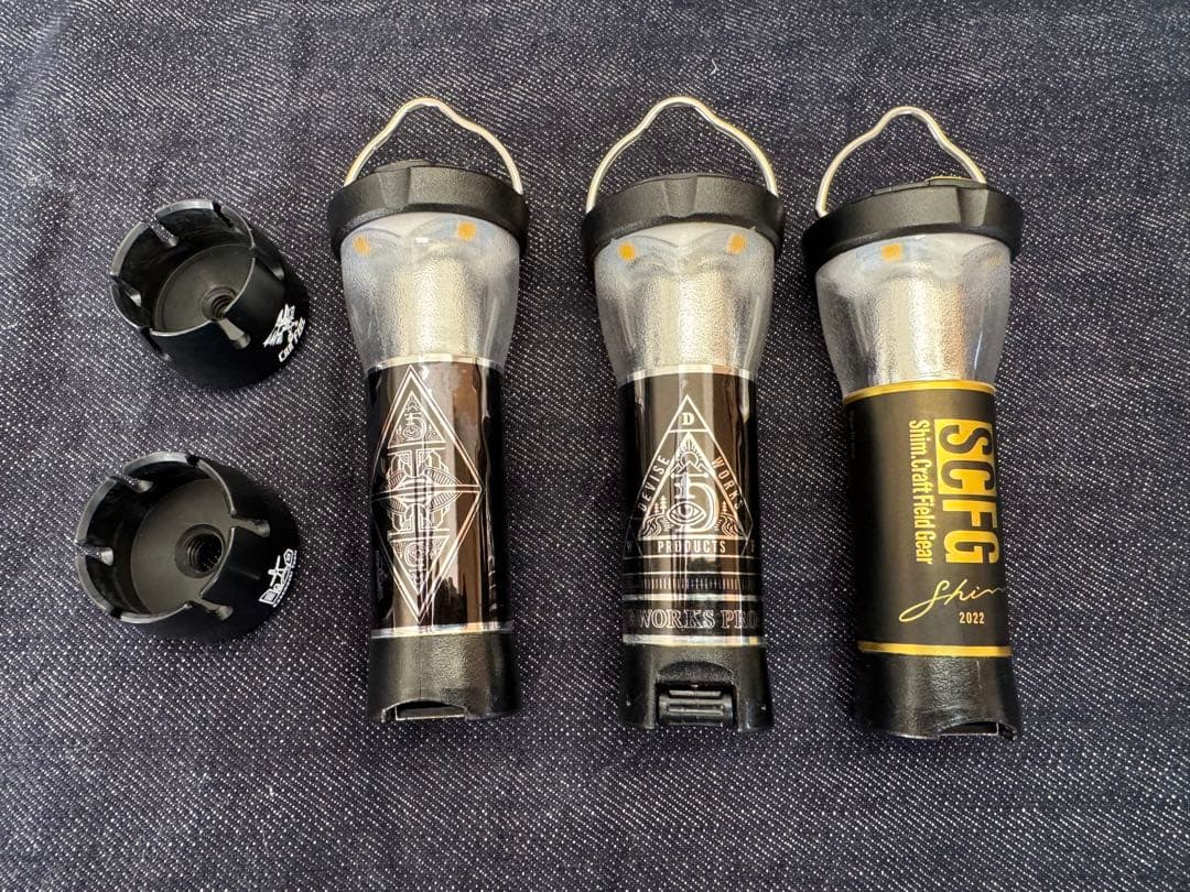 ゴールゼロライトハウスマイクロフラッシュ(ステッカー)3点　ゼロキャップ2個