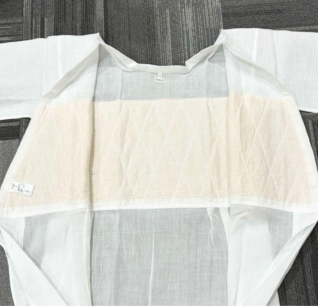 【SALE】あしべ織汗取りスリップ　和装肌着　本麻　燈芯　Ｌサイズ　＊箱汚れあり