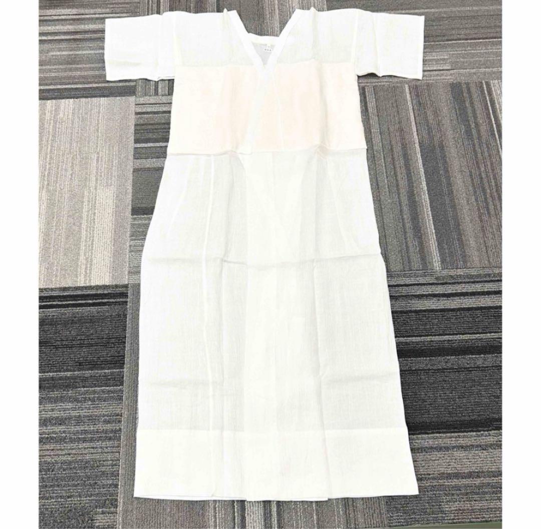 【SALE】あしべ織汗取りスリップ　和装肌着　本麻　燈芯　Ｌサイズ　＊箱汚れあり