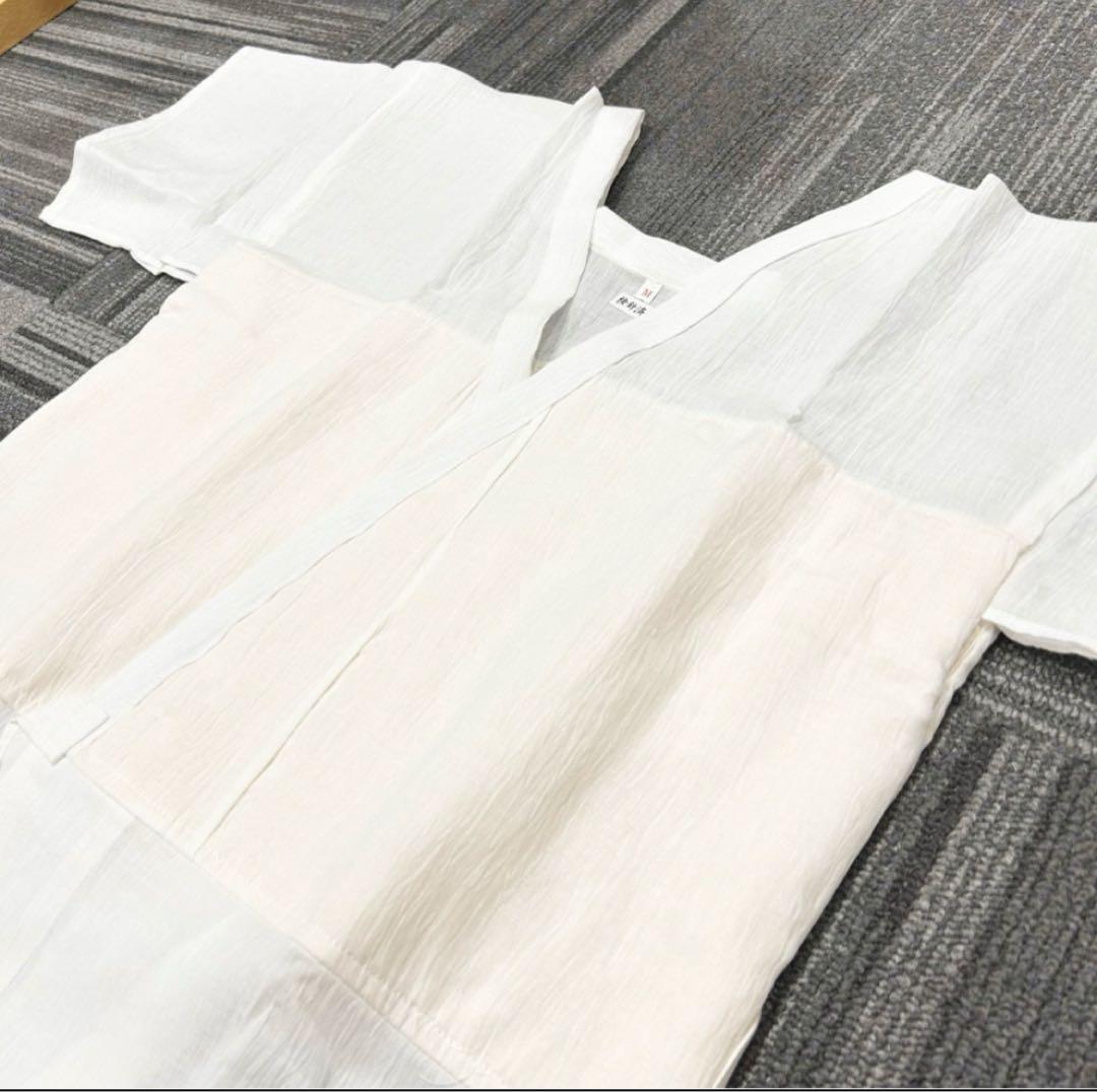 【SALE】あしべ織汗取りスリップ　和装肌着　本麻　燈芯　Ｌサイズ　＊箱汚れあり