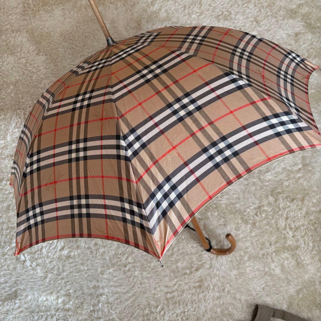 Burberry’s バーバリーズ 長傘 ノバチェック 木製ハンドル カサ