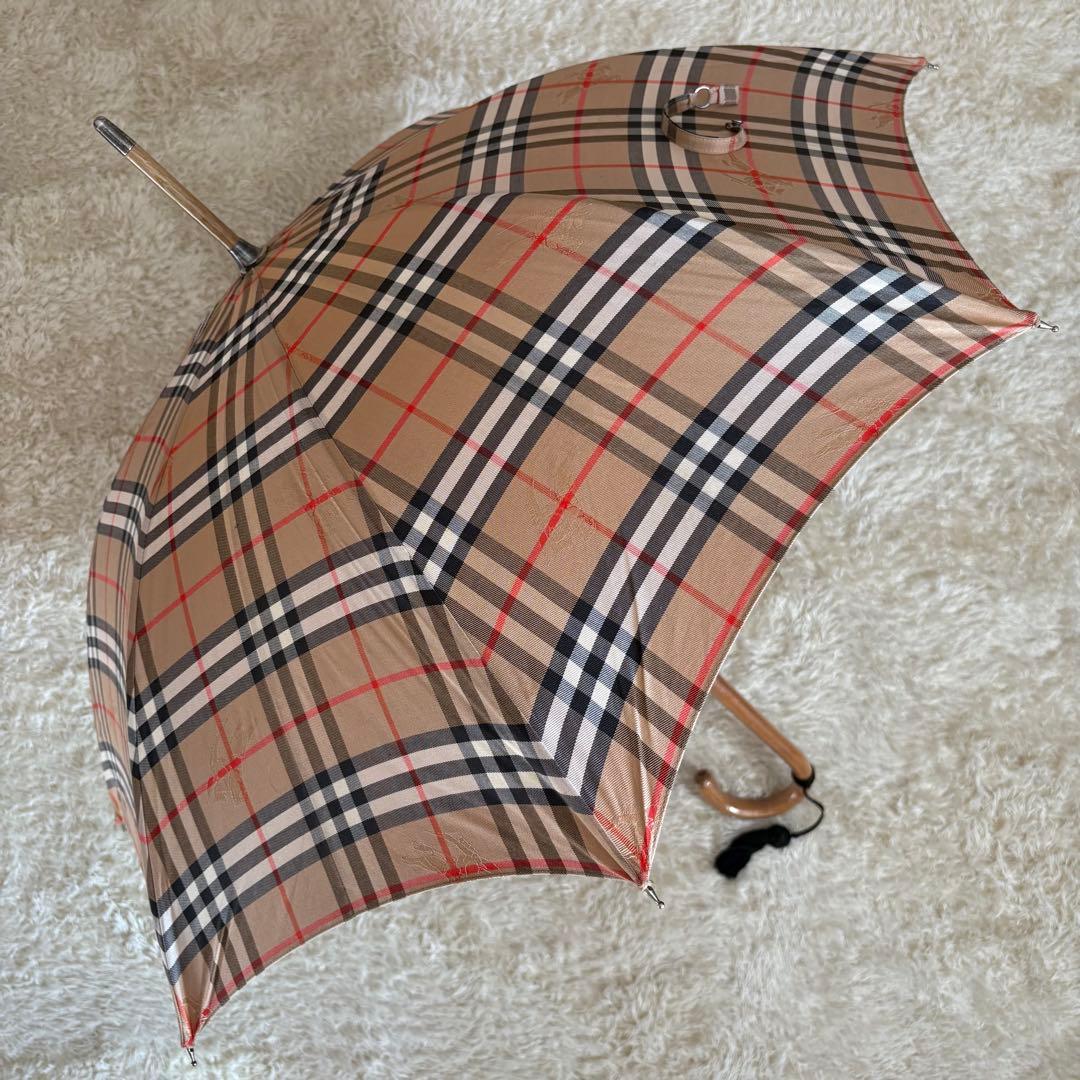 Burberry’s バーバリーズ 長傘 ノバチェック 木製ハンドル カサ