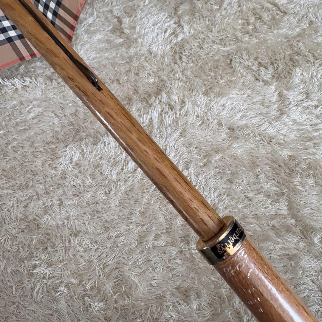 Burberry’s バーバリーズ 長傘 ノバチェック 木製ハンドル カサ