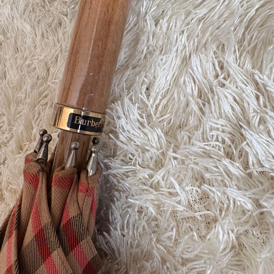 Burberry’s バーバリーズ 長傘 ノバチェック 木製ハンドル カサ