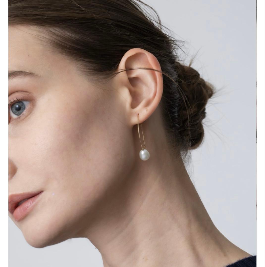 MIZUKI マーキス パール フープピアス ラージ　K14