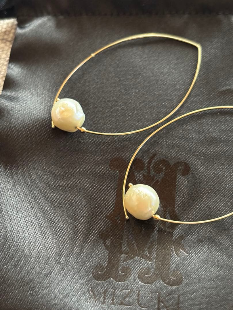 MIZUKI マーキス パール フープピアス ラージ　K14