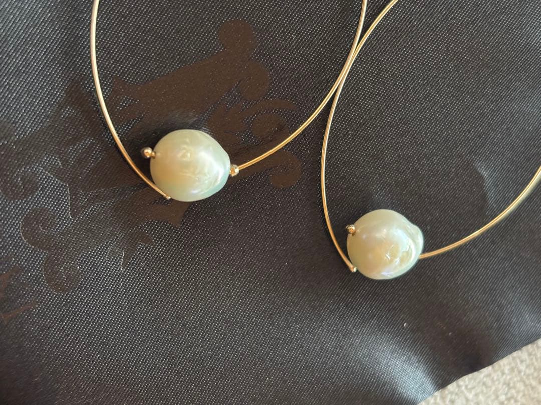 MIZUKI マーキス パール フープピアス ラージ　K14