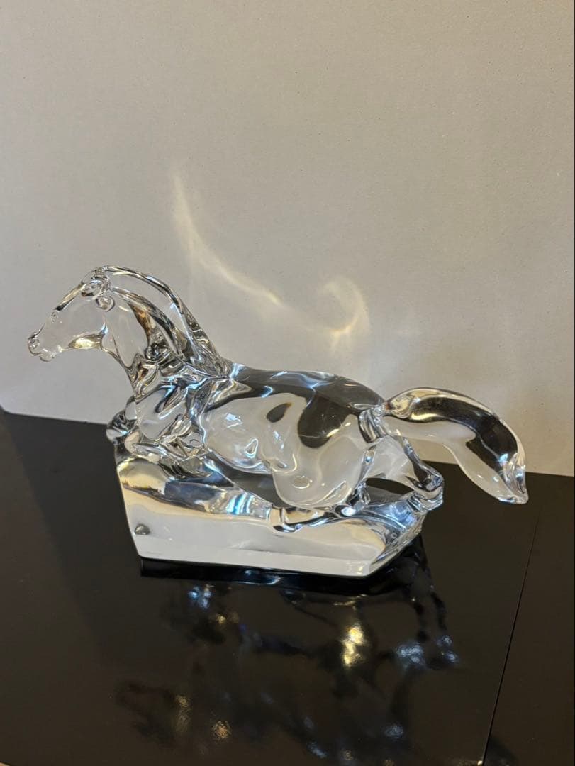 バカラ Baccarat 干支 馬 クリスタル 置物