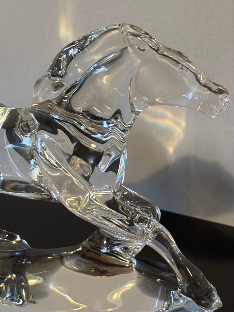 バカラ Baccarat 干支 馬 クリスタル 置物