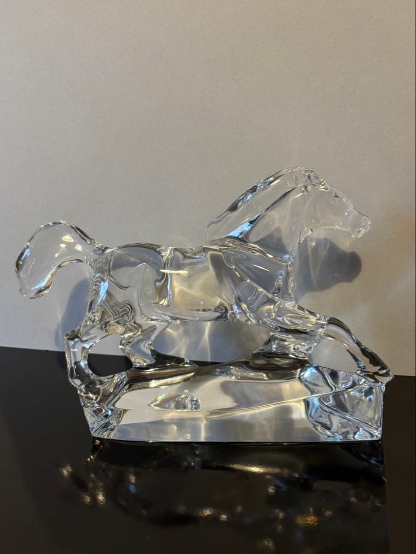 バカラ Baccarat 干支 馬 クリスタル 置物