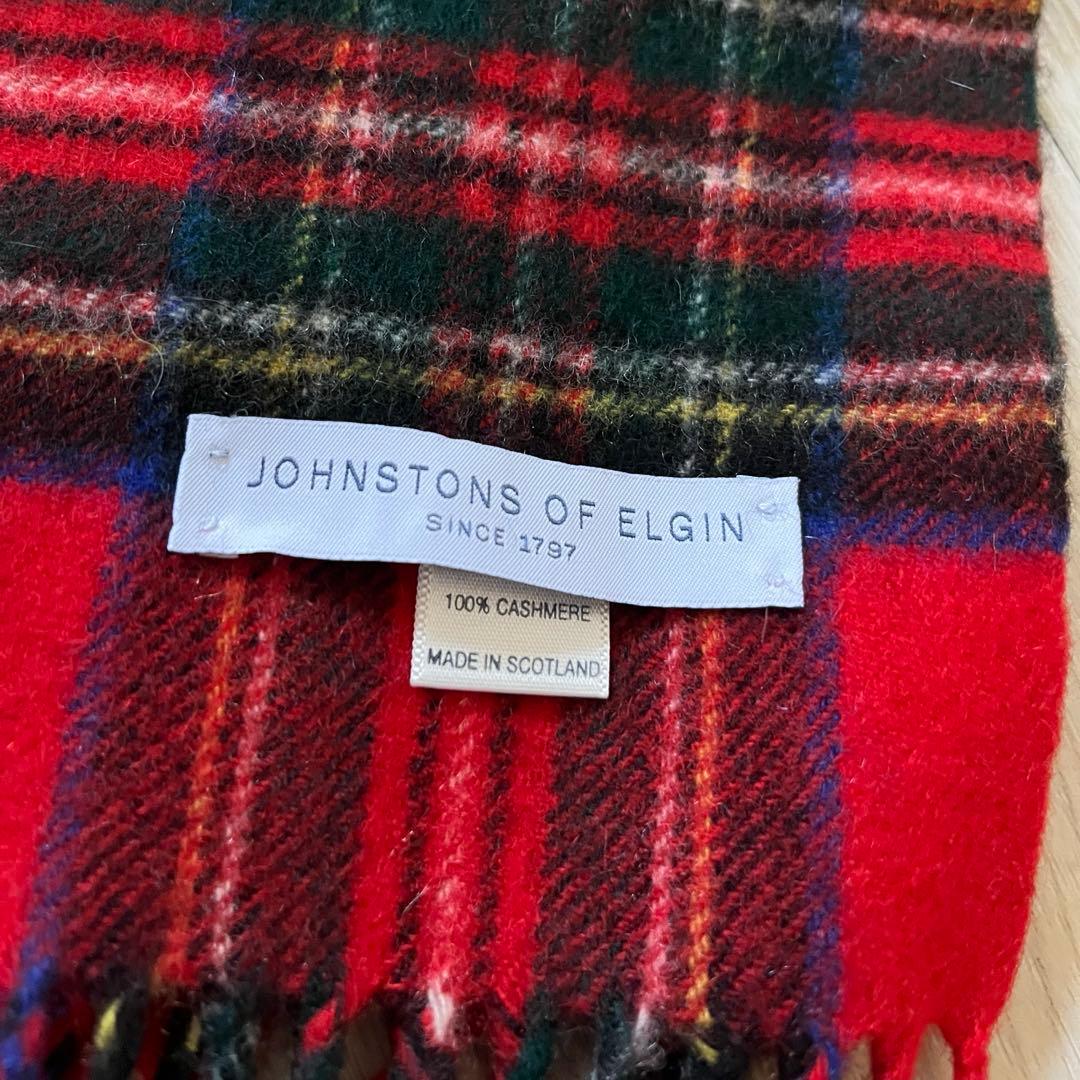ジョンストンズ カシミヤ100% マフラー  STEWART