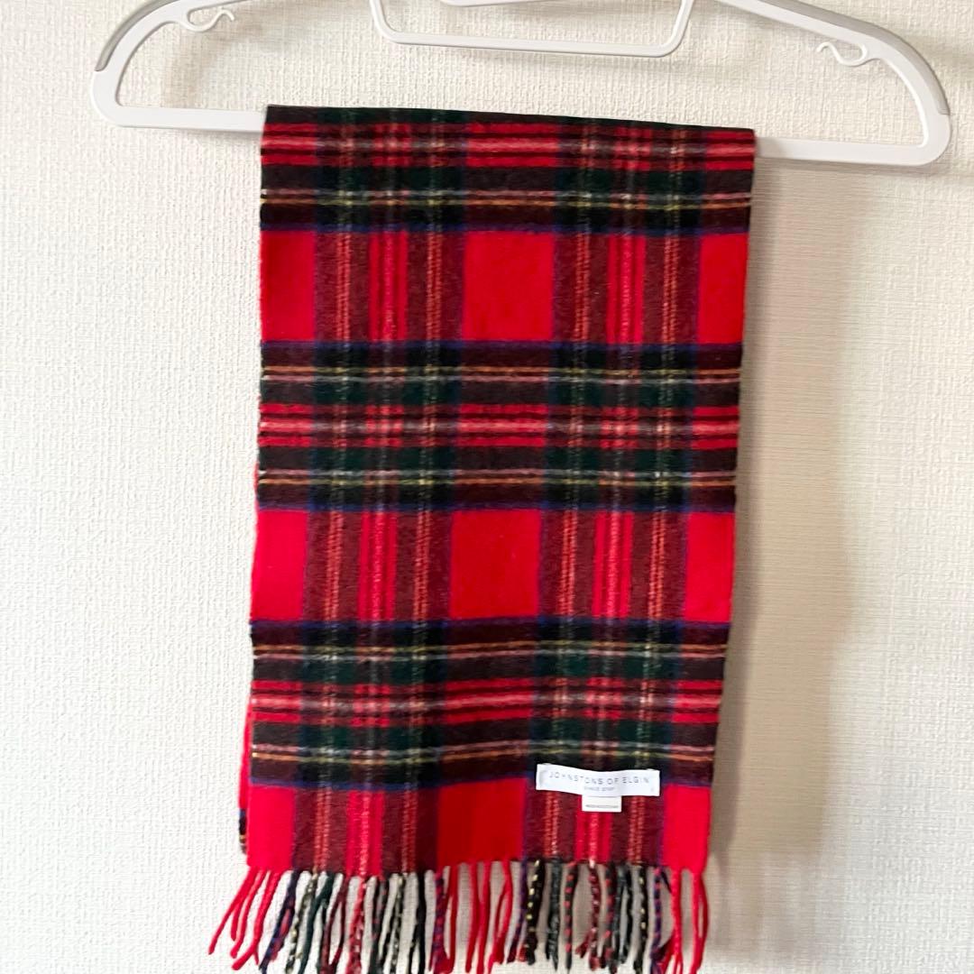 ジョンストンズ カシミヤ100% マフラー  STEWART