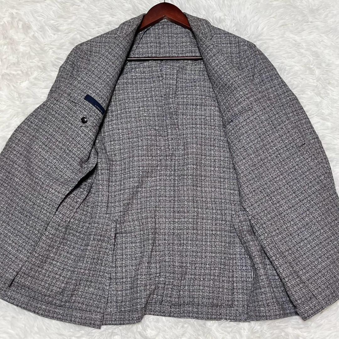 二つセット ラルディーニ ジャケット チェック グレー系 48 M相当