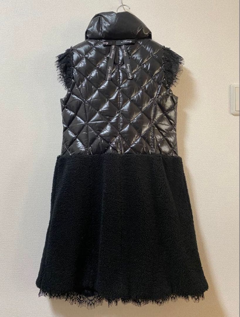 【美品】Super Beauty 黒 キルティングダウンベスト 40