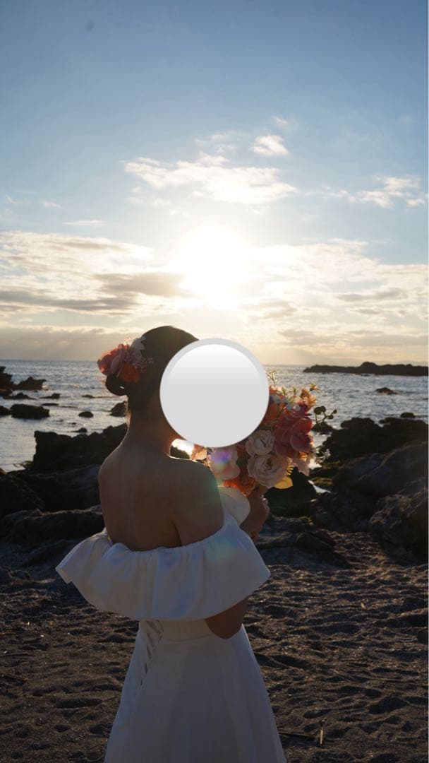 DRESS PRODUCTION オフショルダー Aラインドレス ホワイト