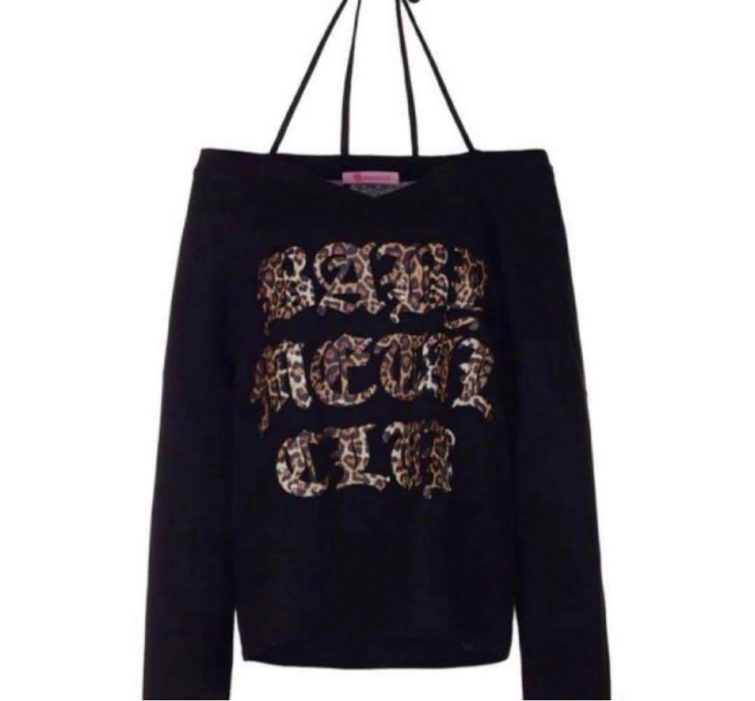 トップス babylclub leopard logo string tee