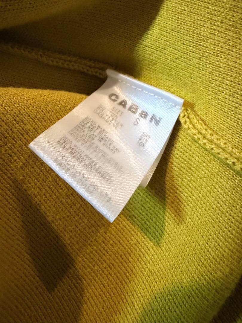CABaN コットンカシミヤ パーカー　イエロー
