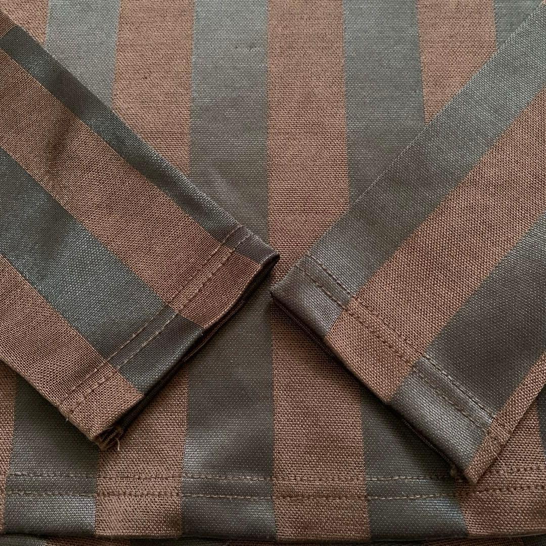 FENDI フェンディ　長袖カットソー　ズッカ柄　ダークブラウン　ストレッチ