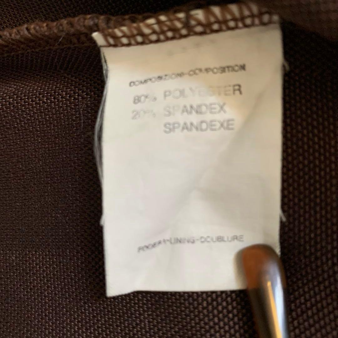 FENDI フェンディ　長袖カットソー　ズッカ柄　ダークブラウン　ストレッチ