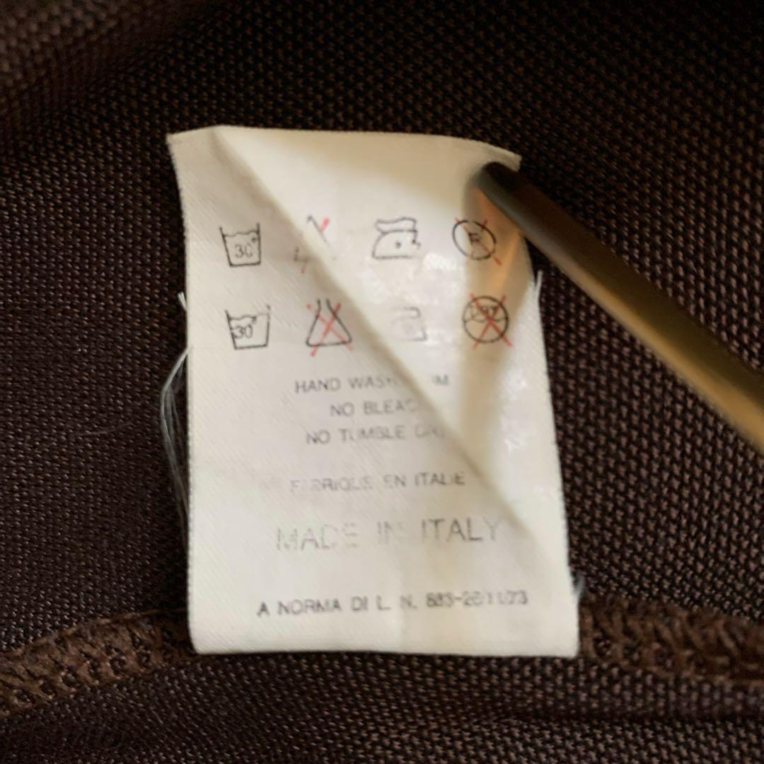 FENDI フェンディ　長袖カットソー　ズッカ柄　ダークブラウン　ストレッチ