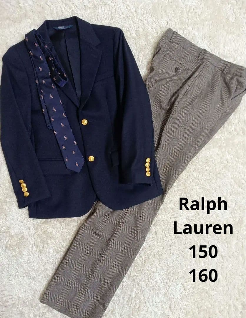 ラルフローレン　スーツ　ネクタイ　ジャケット　パンツ　3点セット　150 160
