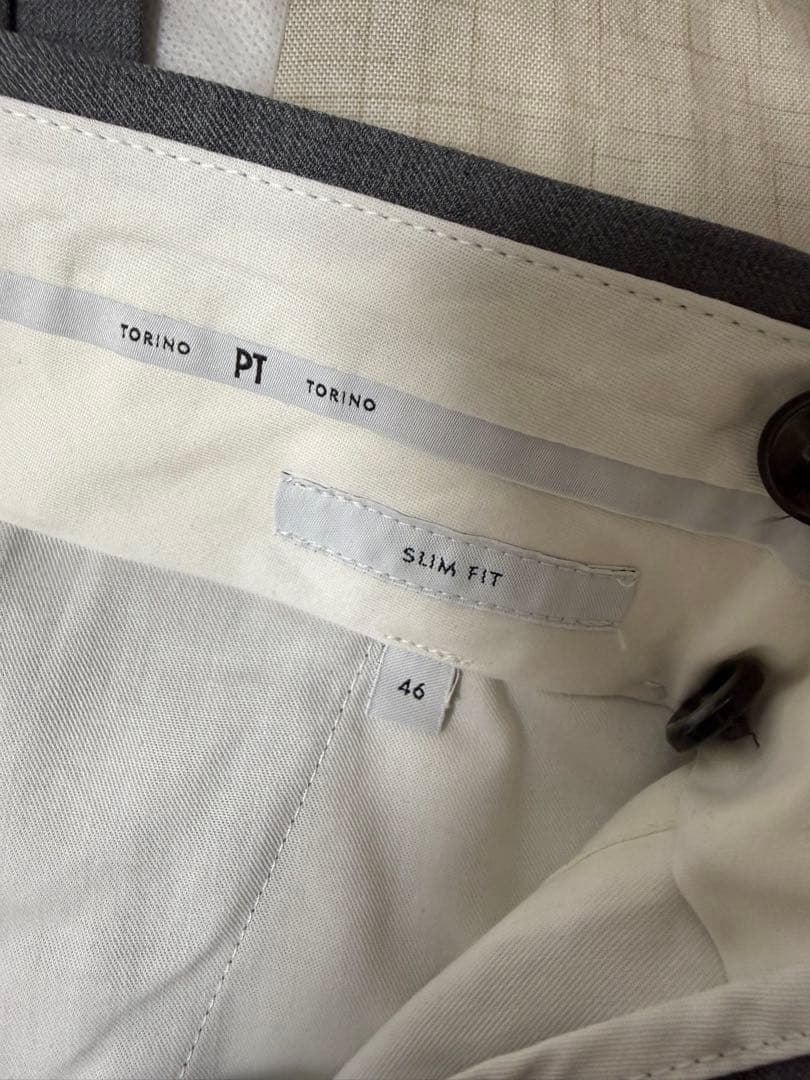 新品　PT TORINO Traveller スラックス ライトグレー 46