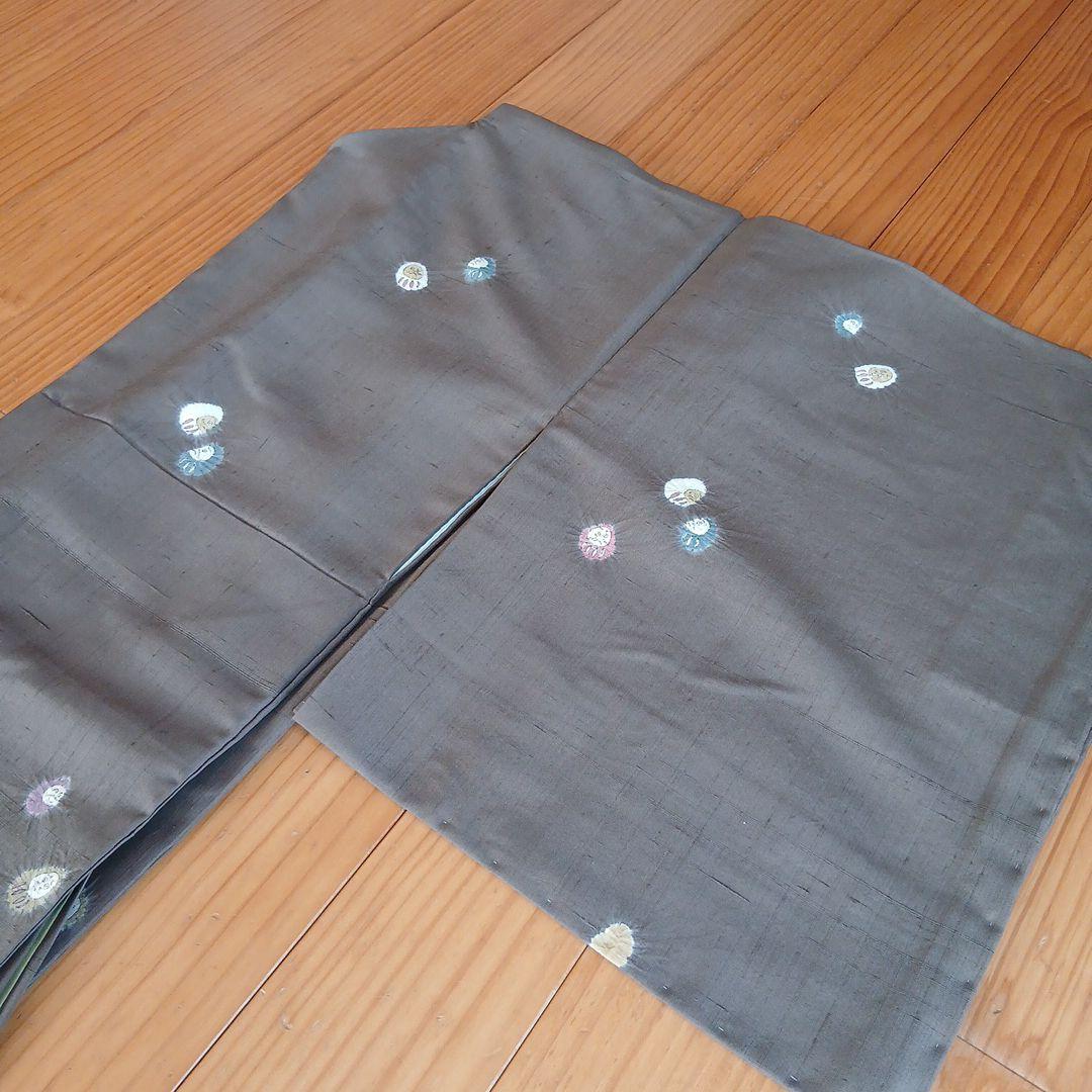 トミモ様⭐未使用⭐赤城紬(ブラウン・だるま柄)　小さいサイズ