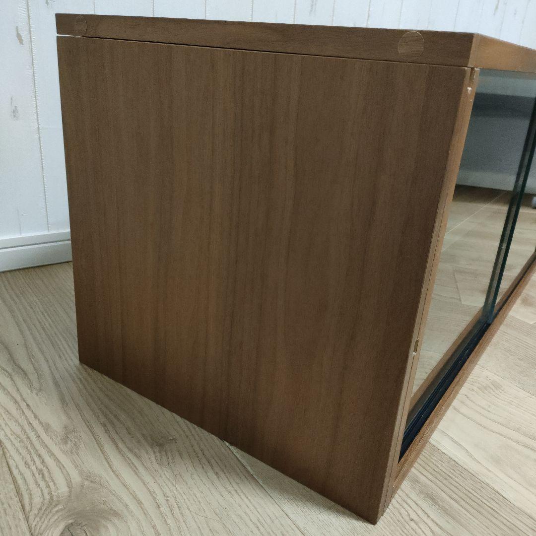 無印良品 スチールユニットシェルフ用・ボックス・ガラス引き戸・ウォールナット