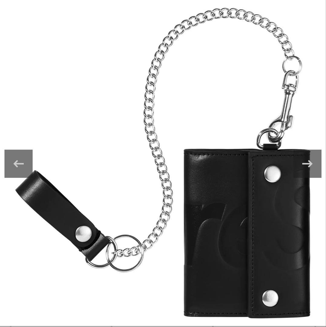 小物 Supreme Leather Chain Wallet black