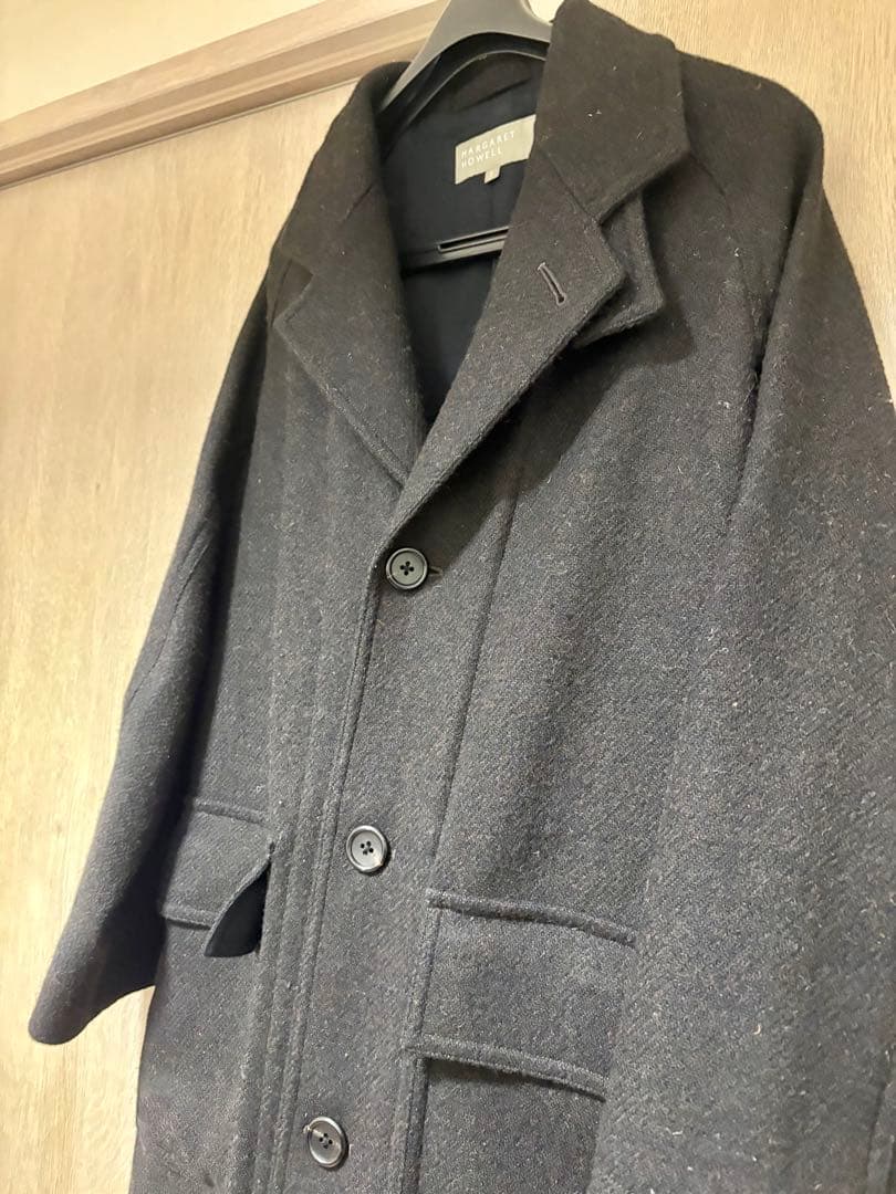 MARGARET HOWELL ダークブラウン チェスターコート S