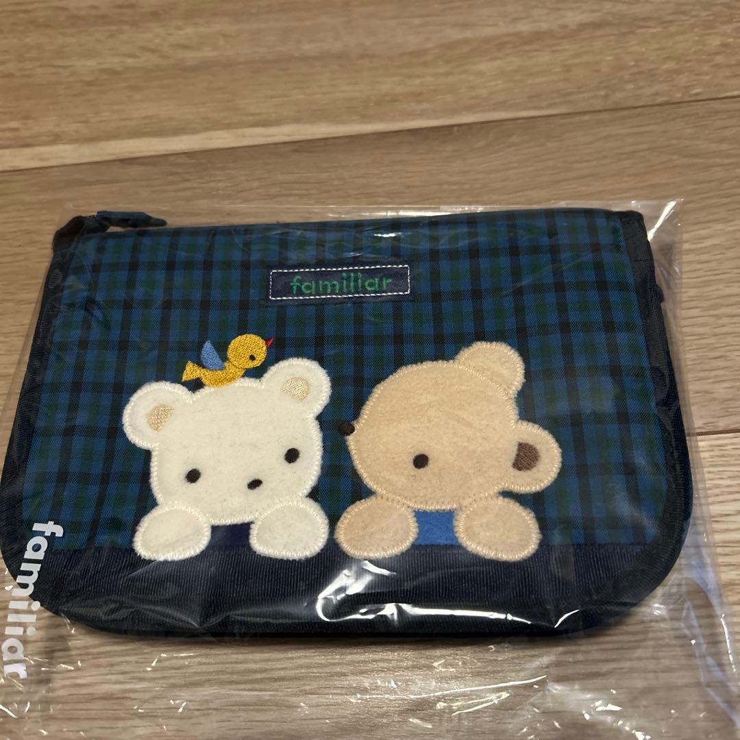 ⭐︎新品⭐︎ファミリアfamiliar母子手帳青チェック&ポストカード付