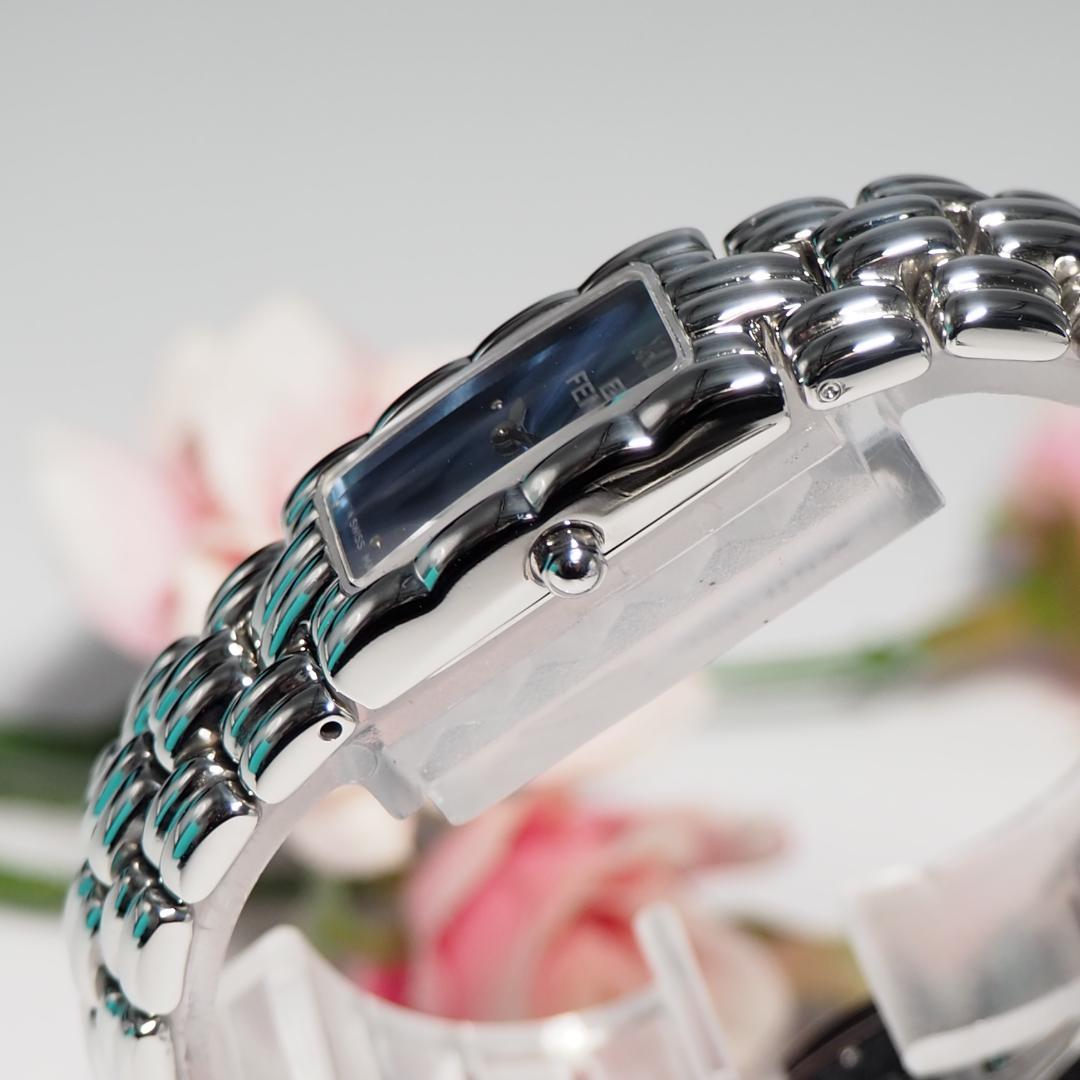 美品 フェンディ FENDI 660L ネイビー文字盤 腕時計 箱 H485