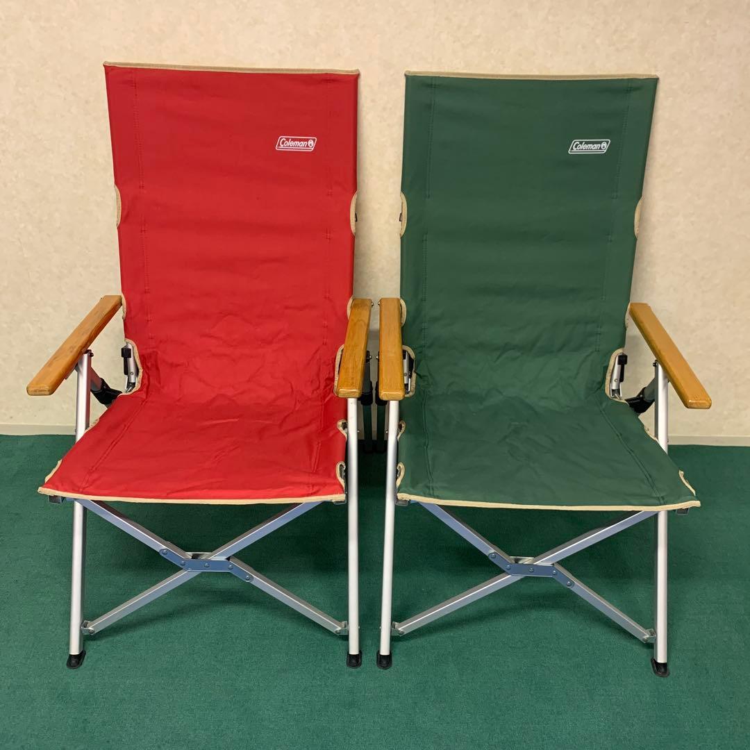 Coleman コールマン レイチェア レッド、グリーン【2脚セット】