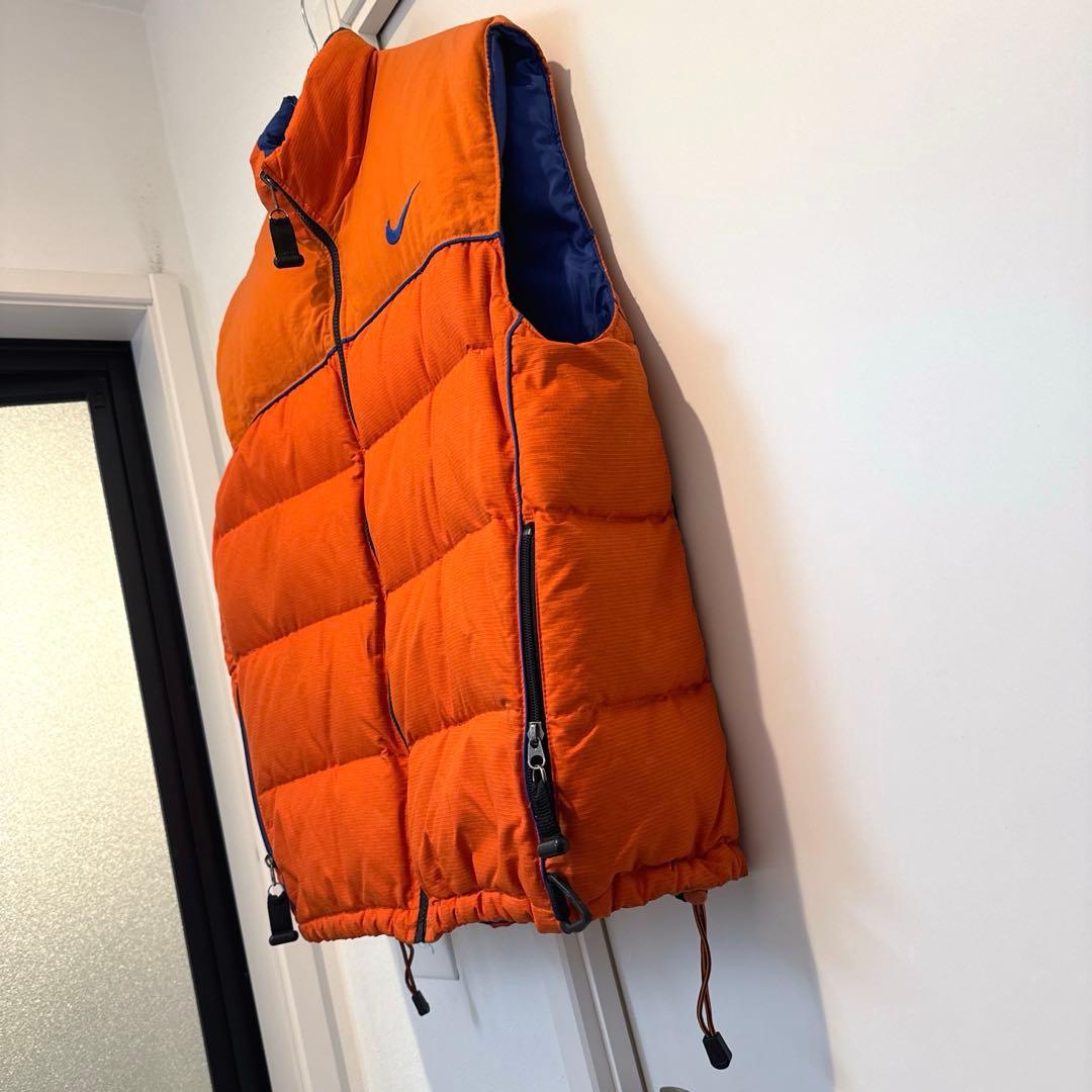 美品 90s NIKE ACG ダウン ベスト オレンジ ナイキ　　刺繍