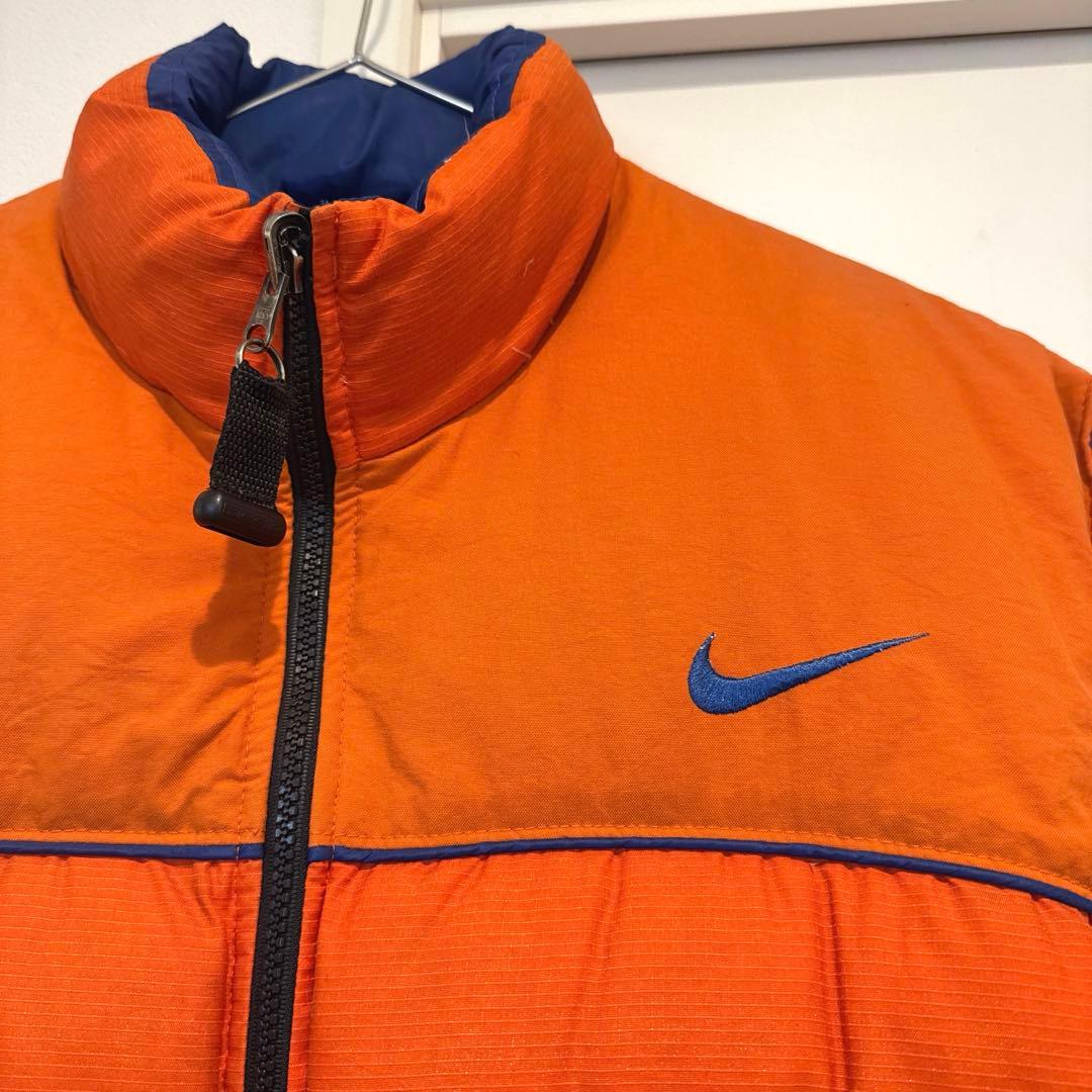 美品 90s NIKE ACG ダウン ベスト オレンジ ナイキ　　刺繍