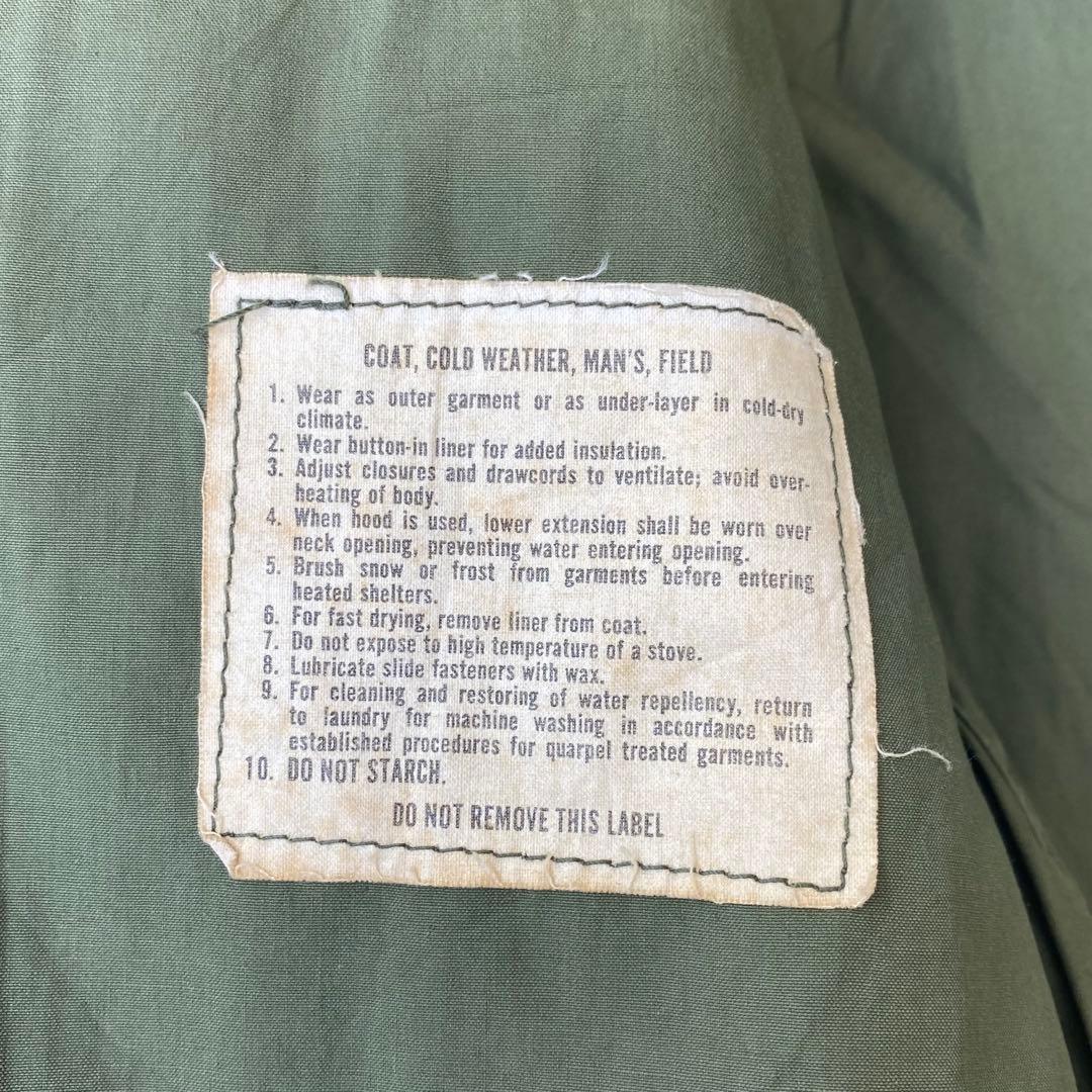 70s M-65 フィールドジャケット 2nd L-S 米軍実物 アルミジップ