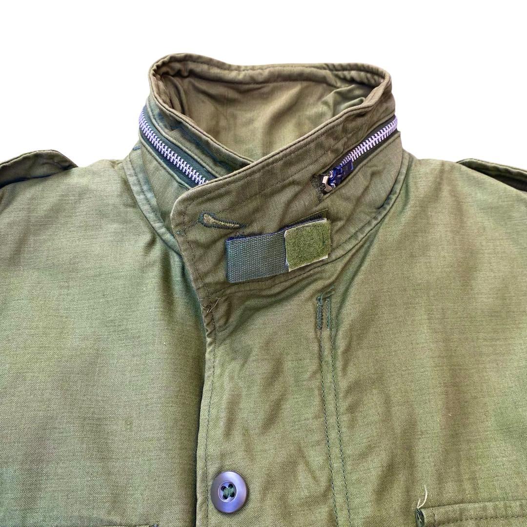 70s M-65 フィールドジャケット 2nd L-S 米軍実物 アルミジップ
