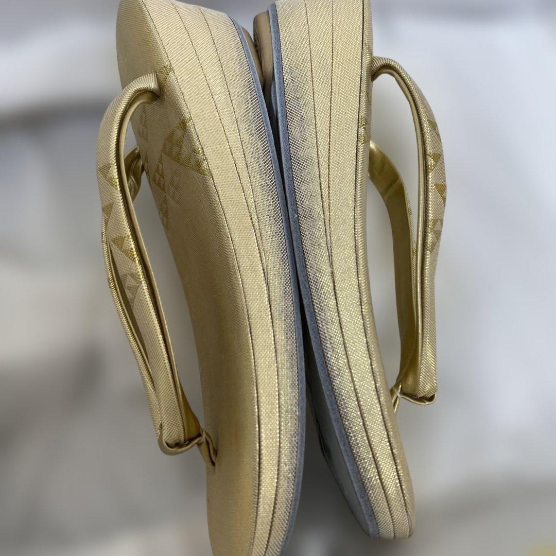 佐賀錦　伊と忠　正絹　和装小物　着物　草履&バッグ　セット　金色　フォーマル