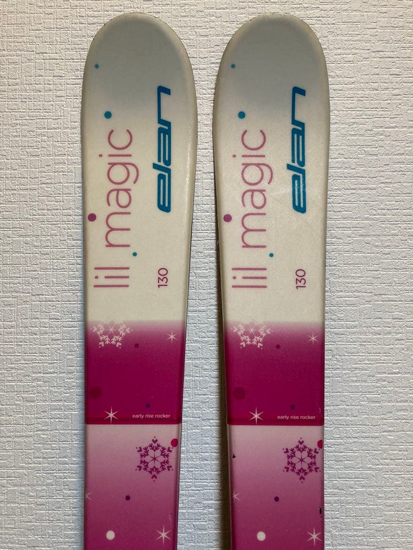 【HOTWAX・チューンナップ済み】elan スキー板　4点セット 130㎝