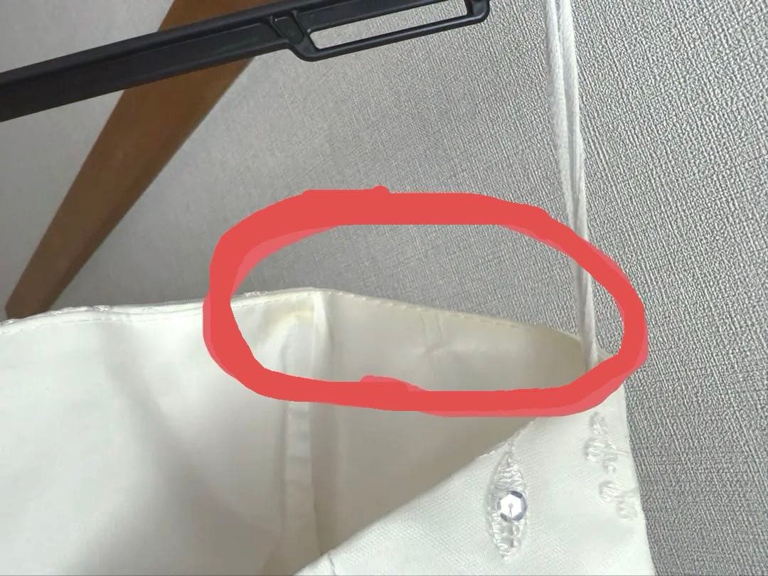 2wayフリルオフショルダーウェディングドレス