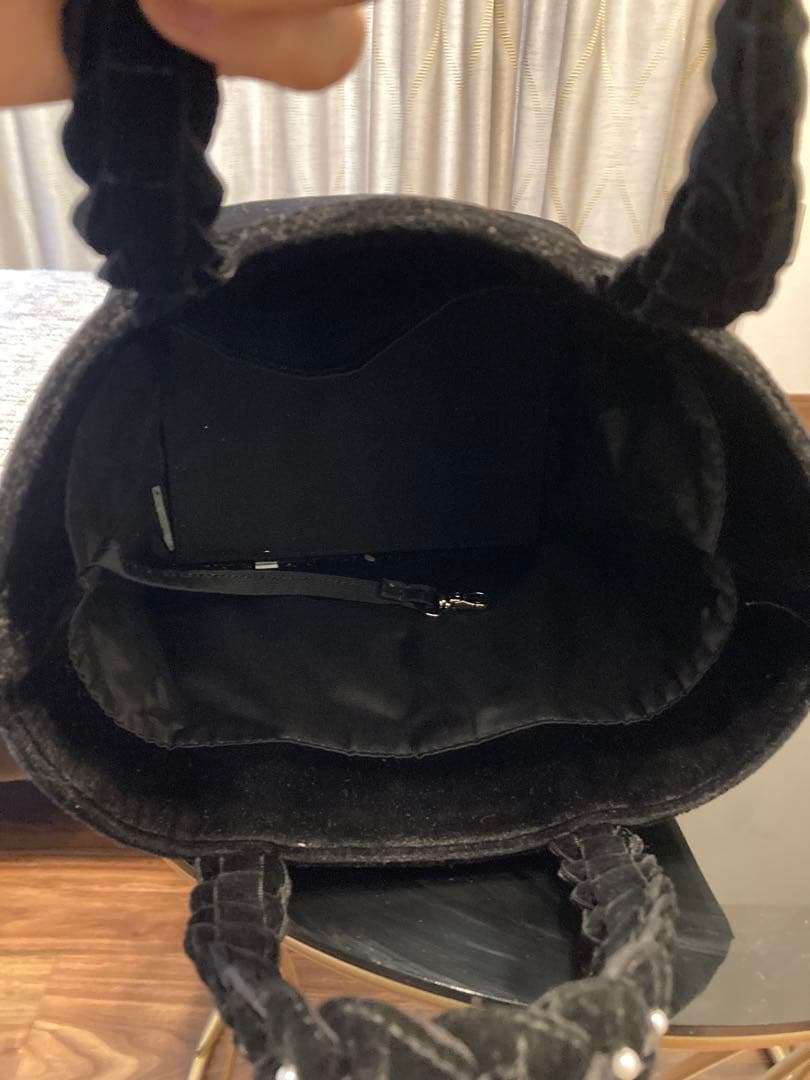 Rene 黒　トートバッグ ビジュー付き