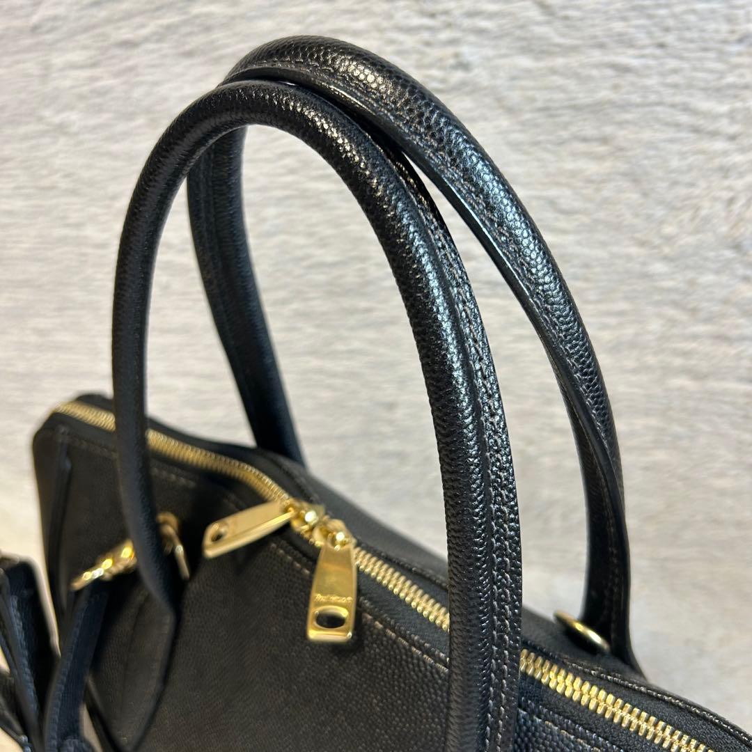 PAUL STUART ポール・スチュアート　ビジネスレザーバッグ　2way 黒