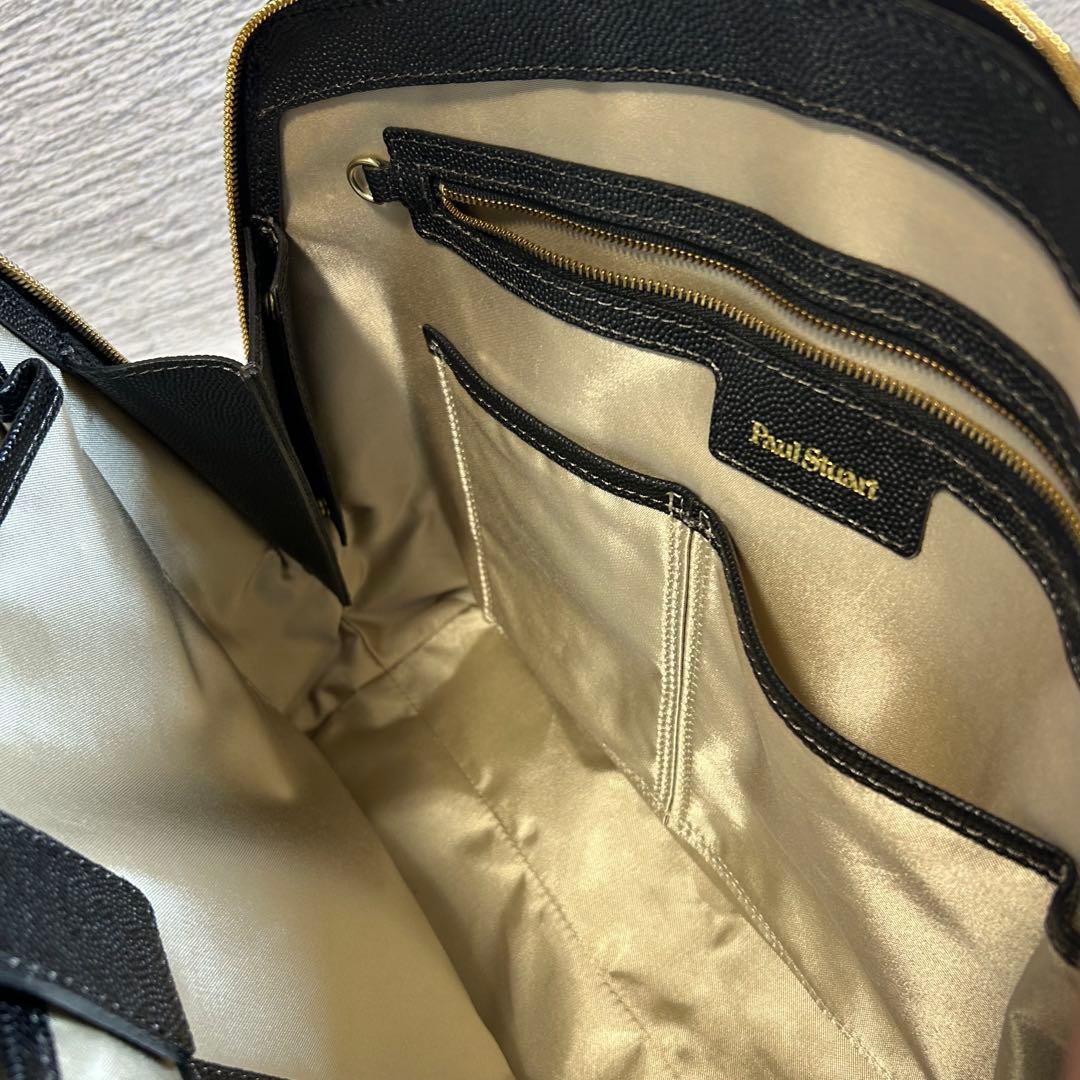 PAUL STUART ポール・スチュアート　ビジネスレザーバッグ　2way 黒