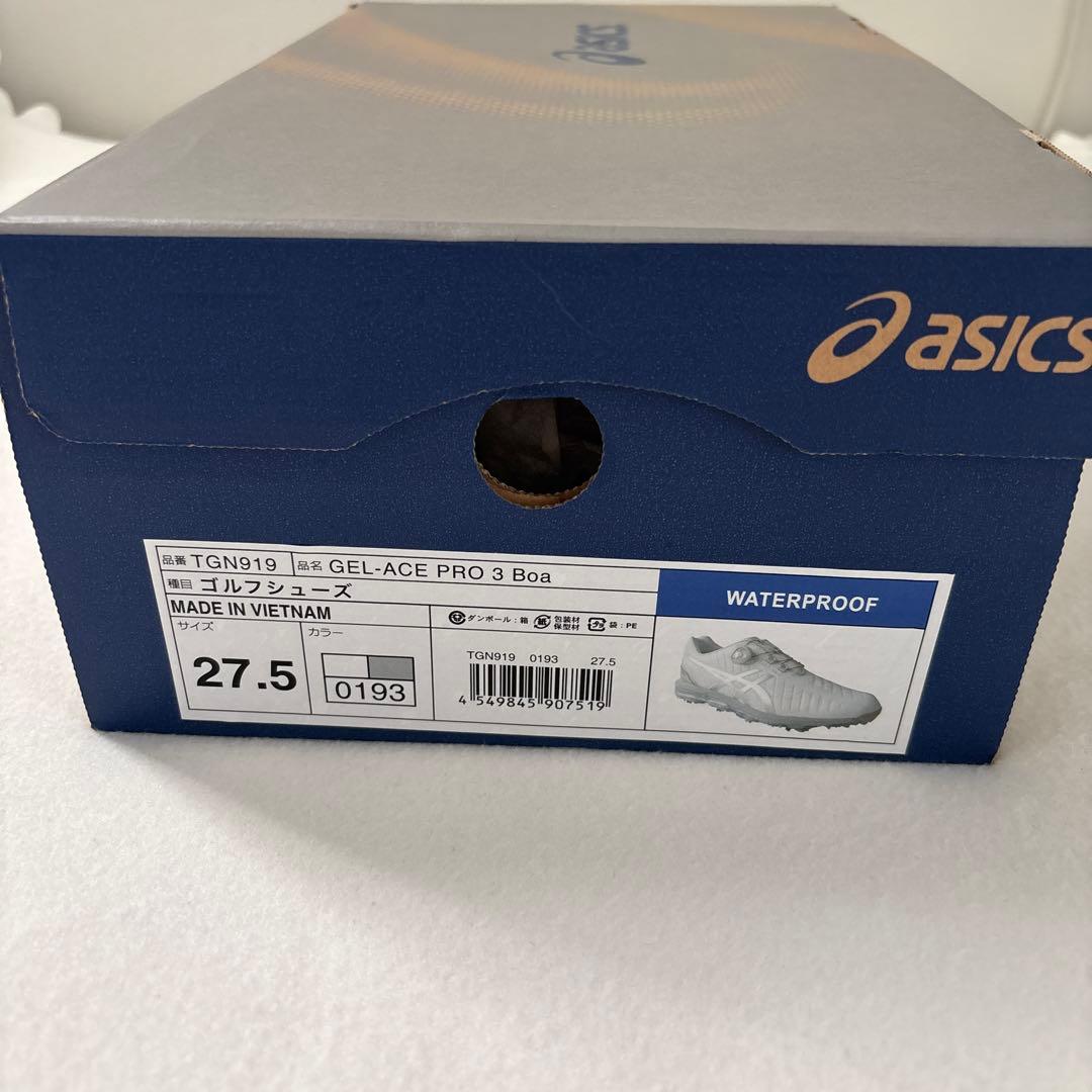 アシックス　ゴルフスパイクシューズ　ホワイト／シルバー　新品未使用27.5cm