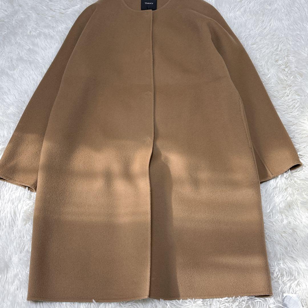 未使用品タグ付き✨セオリー ウールカシミヤ ダブルフェイスコート S キャメル