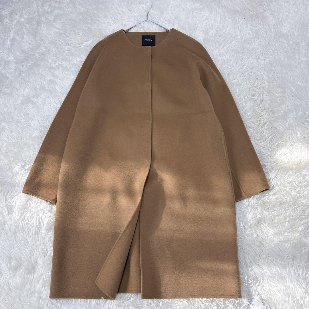 未使用品タグ付き✨セオリー ウールカシミヤ ダブルフェイスコート S キャメル