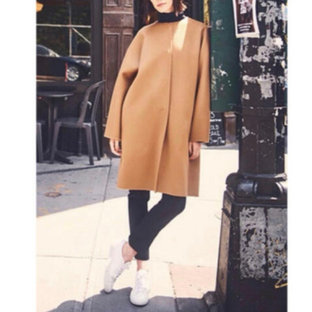 未使用品タグ付き✨セオリー ウールカシミヤ ダブルフェイスコート S キャメル