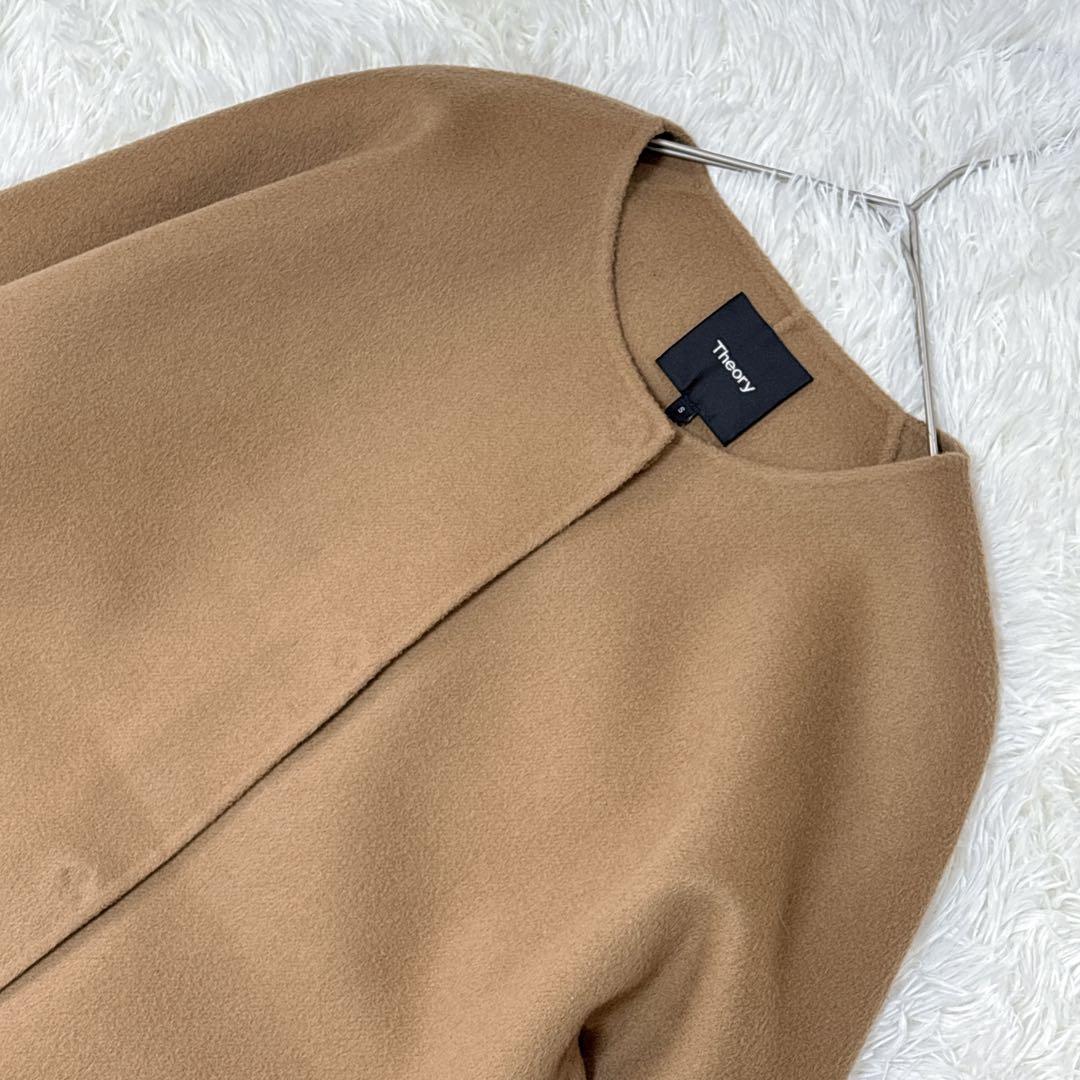 未使用品タグ付き✨セオリー ウールカシミヤ ダブルフェイスコート S キャメル